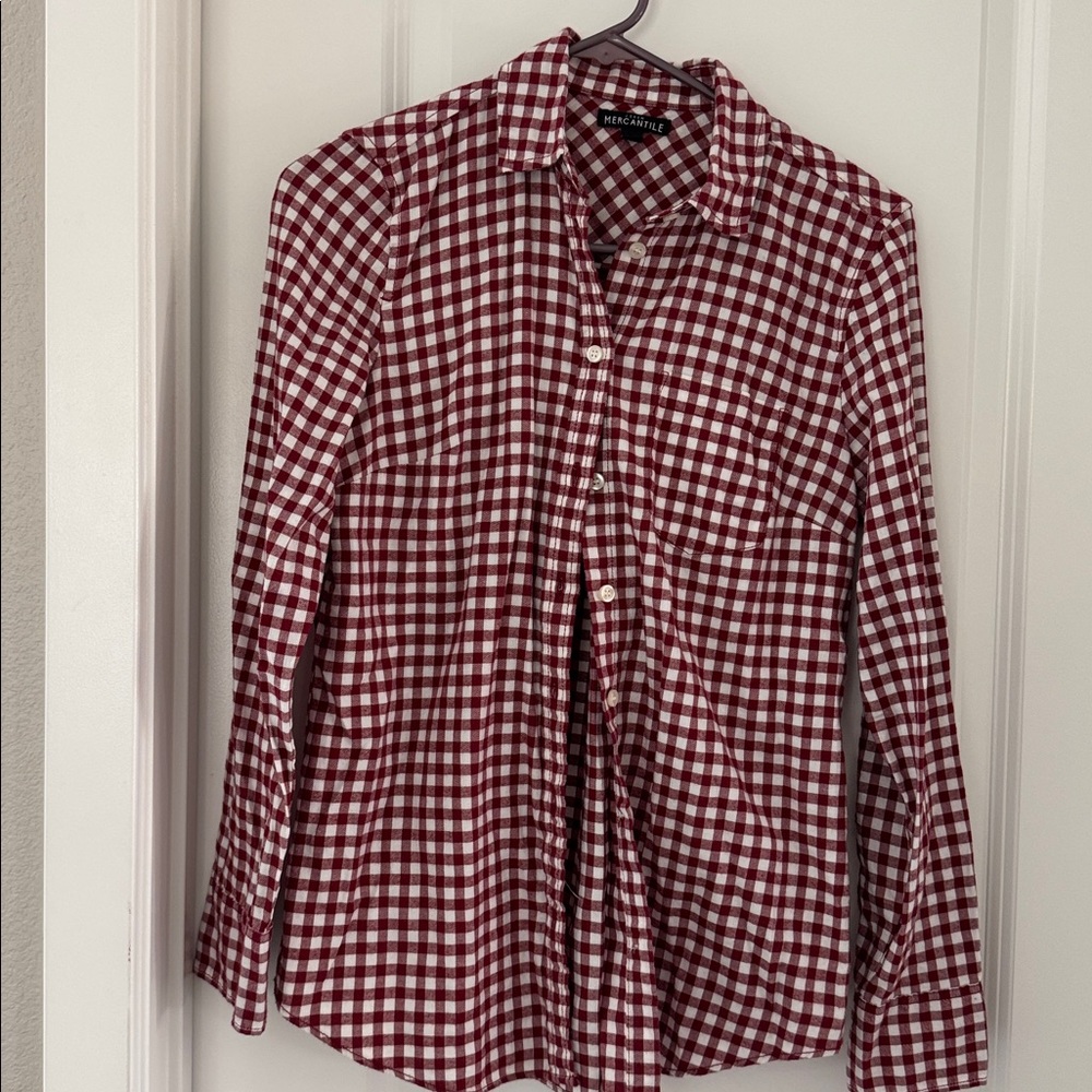 Jcrew Burgundy Plaid Shirt